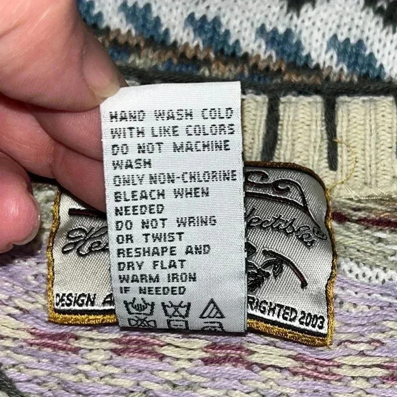Heirloom Collectables Fair Isle Cardigan with Cool buttons and amazing colors - Picture 9 of 9
